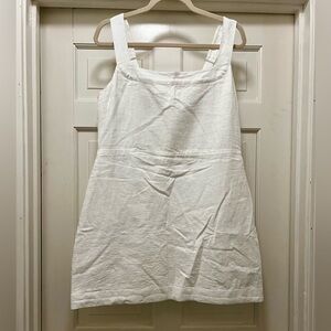 White Abercrombie linen dress size L